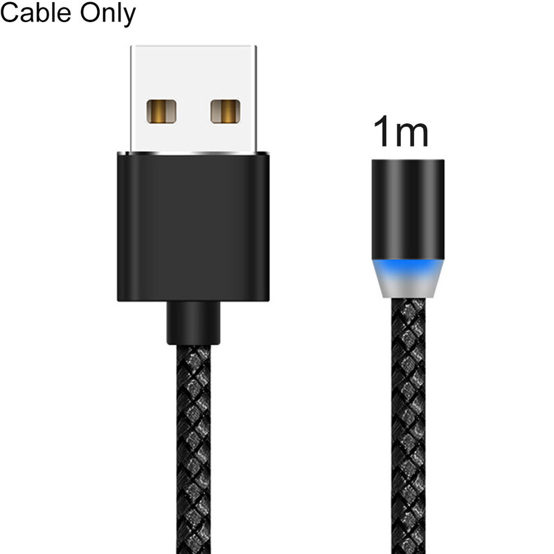 LED Magnetic micro USB Cable Fast Charging Type C Cable Magnet Charger Data Charge 1/2m USB Cable Mobile Phone Cable USB Cord