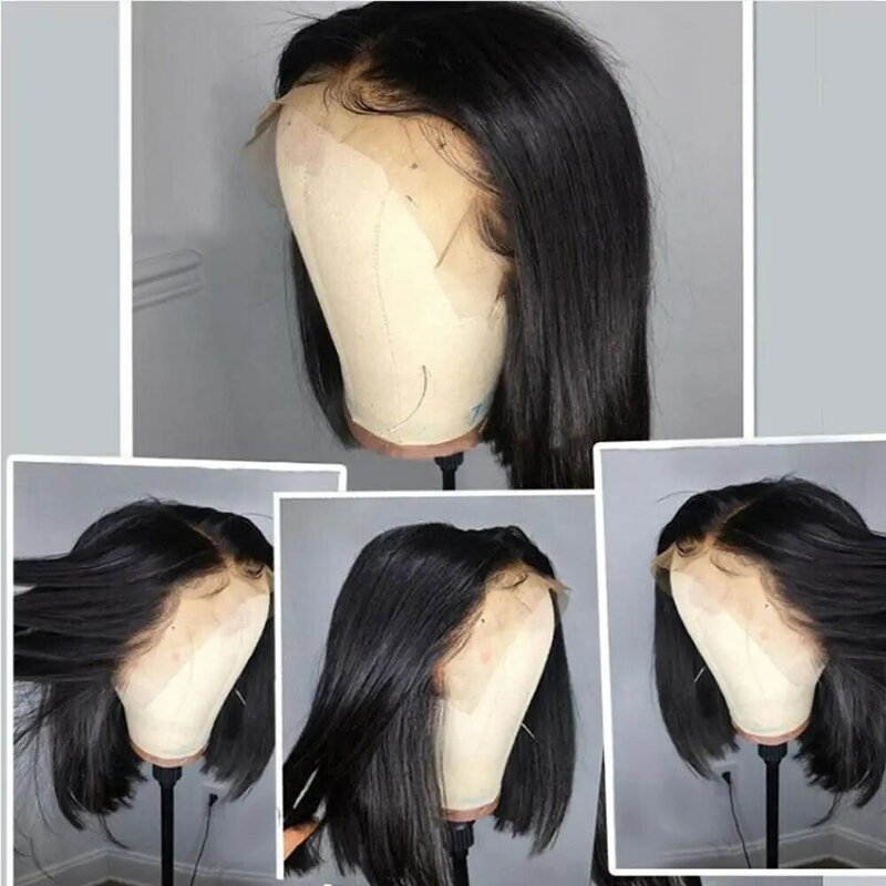 Gorgeous 13x4 Brazilian Lace Front Human Hair Wigs - Short Straight Bob Wig For Women Remy Lace Closure Bob Wigs with Baby Hair
