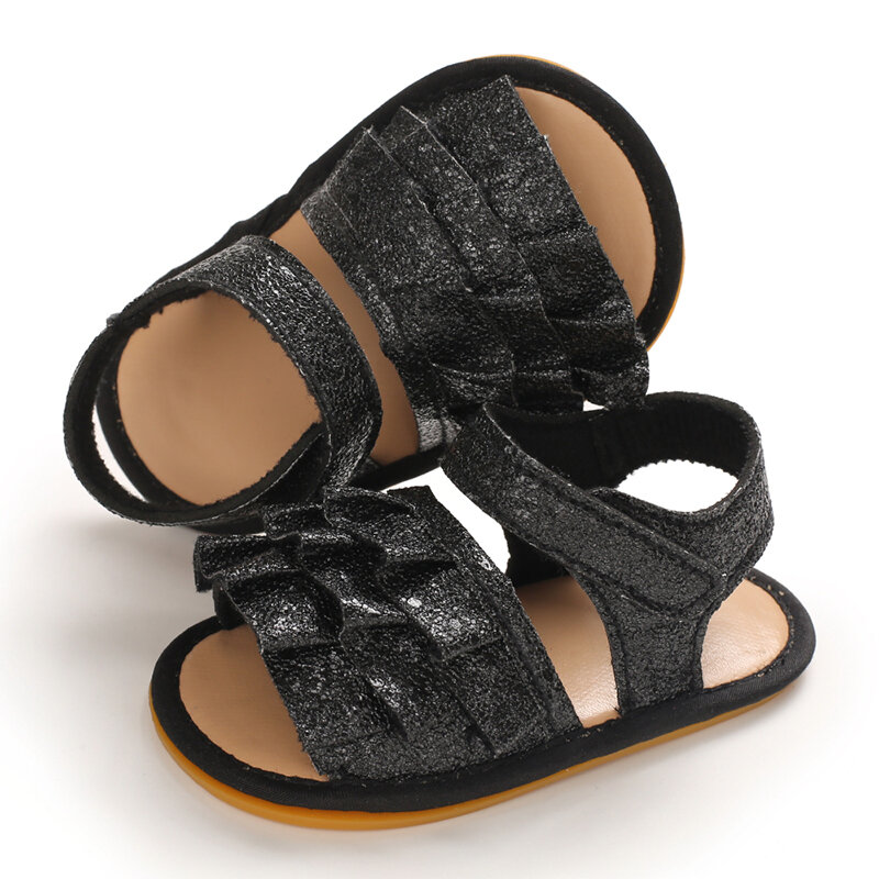 Sandalias de goma antideslizantes para bebé niña, suela de goma suave de primera calidad, zapatos de exterior para niño pequeño, primeros pasos de 0 a 18 meses