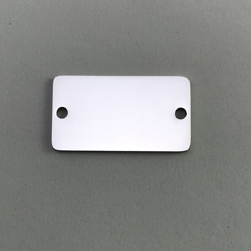 Conector rectangular de acero inoxidable, Conector de diseño de logotipo grabado láser, cuenta rectangular de Metal, 30 piezas, 18x32mm, 20x60mm