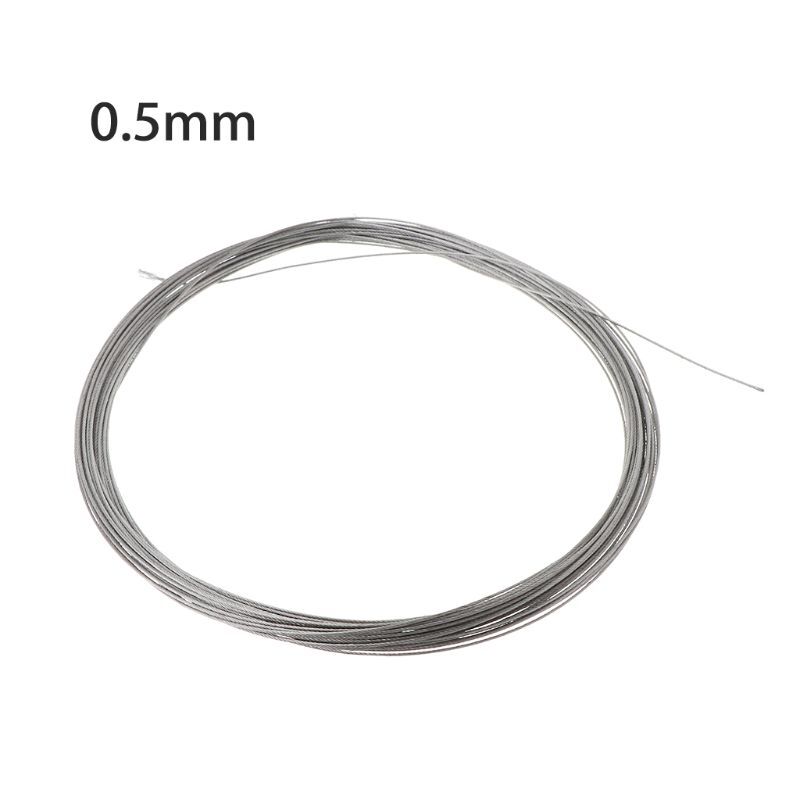 2024 New New 10m 304 Stainless Steel Wire Rope Soft Fishing Lifting Cable 7×7 Clothesline