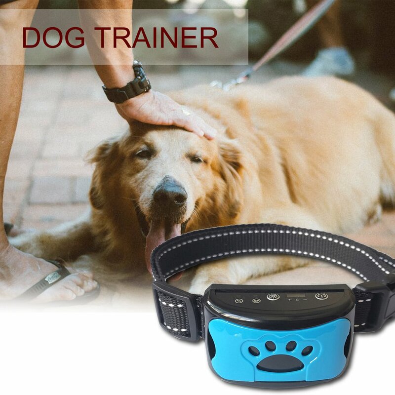 Perangkat Anti gonggongan anjing elektrik, perangkat Anti gonggongan anjing elektrik kerah anjing dapat diisi ulang Usb