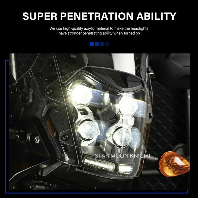 Voor Yamaha Tenere 700 Tenere700 XT700Z Xt 700 Z 2019 - 2022 Motorfiets Koplamp Protector Licht Cover Beschermende Guard Acryl