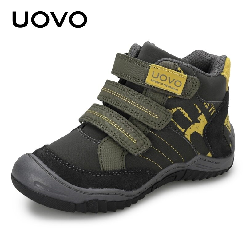 2023 UOVO New Arrival Mid-Calf Hiking Fashion Kids Sport Shoes Brand Outdoor Children Casual Sneakers For Boys Size #26-36
