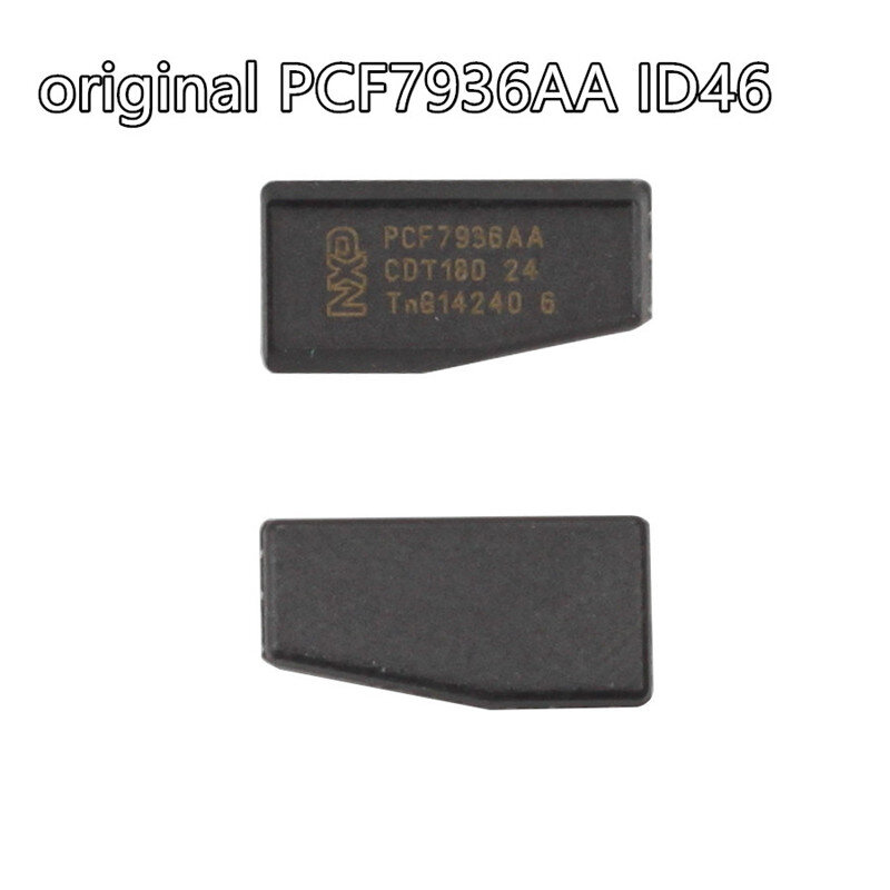 Transpondeur 10 20 50 Original PCF7936AA mise à jour PCF7936AS ID46 déverrouillage ID 46 PCF 7936 carbone pour coque de clé de voiture