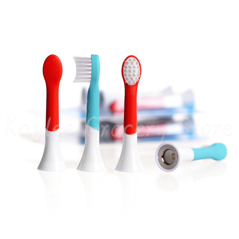 Têtes de brosse à dents électrique pour enfants, têtes de brosse à dents de rechange pour enfants Philips macicare, HX6044, HX6042, RAndalousie RS910, 4 pièces