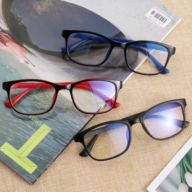 Retro Mens Bril Frame Mode Computer Brillen Frame Vrouwen Anti-Blauw Licht Transparant Clear Roze Plastic Frame