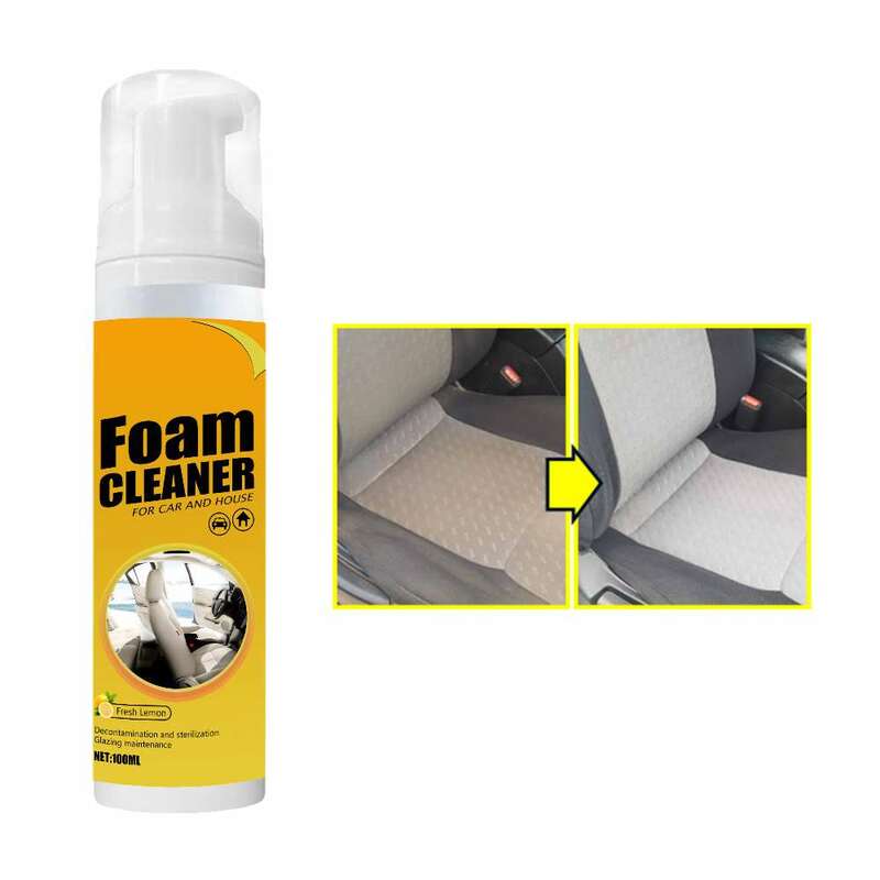 100ml Car Leather Seat Interiors Foam Cleaner Powerful Stain Removal Kit Car Interior Seat Rust Remover Auto Care Accessories