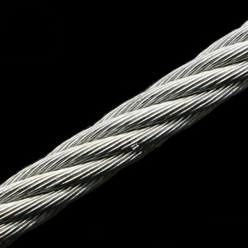 5 Meter Baja Fleksibel Tali Kawat lembut Kabel Transparan Stainless Steel Jemuran Baju Diameter 1mm 1.5mm 2mm 3mm 7*7
