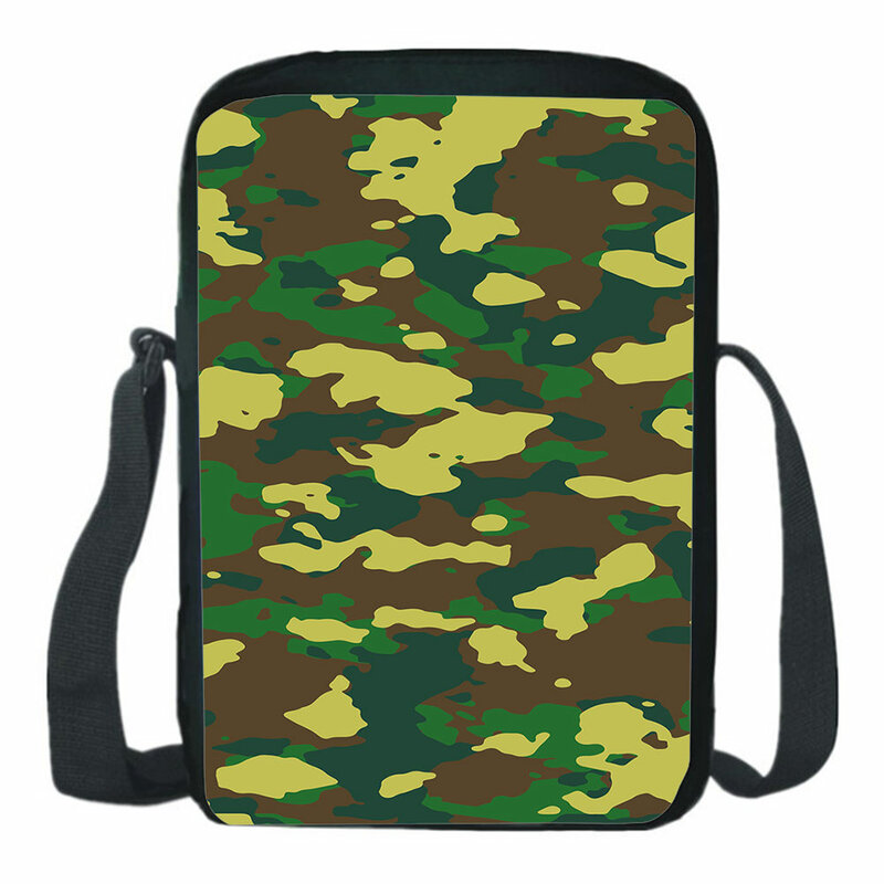 Camouflage Shoulder Bag Students Teenager Messenger Bags Girls Cool Boy Crossbody Bookbag Camouflage Printing School Mochila