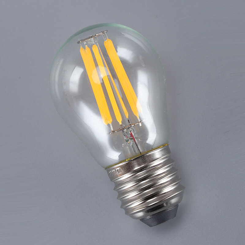 Bombilla LED Retro de 10 unids/lote, 4W, 8W, 12W, 16W, regulable, E14, E27, Base, luz de filamento blanco frío y cálido, CA 220V, G45, Edison