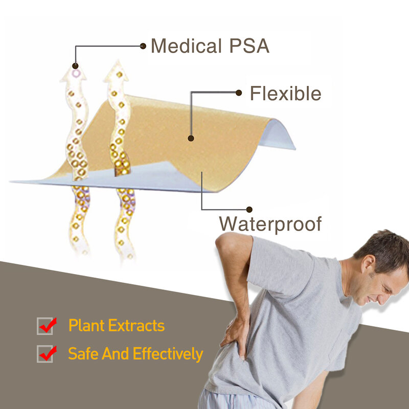 Parche de yeso para el dolor de espalda, apósito médico para la creatina, dolores musculares, artritis Articular, articulaciones y rodillas, 8 piezas