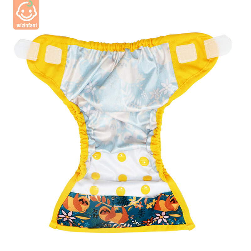 ใหม่! (4ชิ้น/ล็อต) WizInfant เป็นมิตรกับสิ่งแวดล้อมทารกแรกเกิดผ้าอ้อมเด็กผ้าอ้อมผ้าสำหรับเด็ก