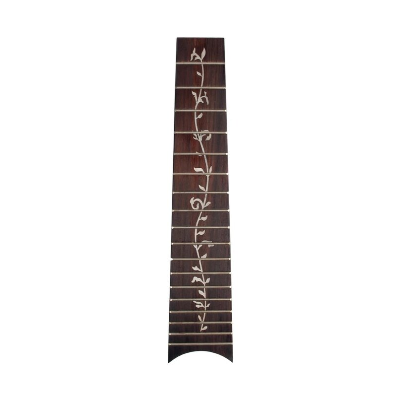 LOMMI Rosewood Guitarlele Fretboard Fingerboard 18 Frets Vine Pattern Purfling Inlay DIY Guilele Parts Accessories