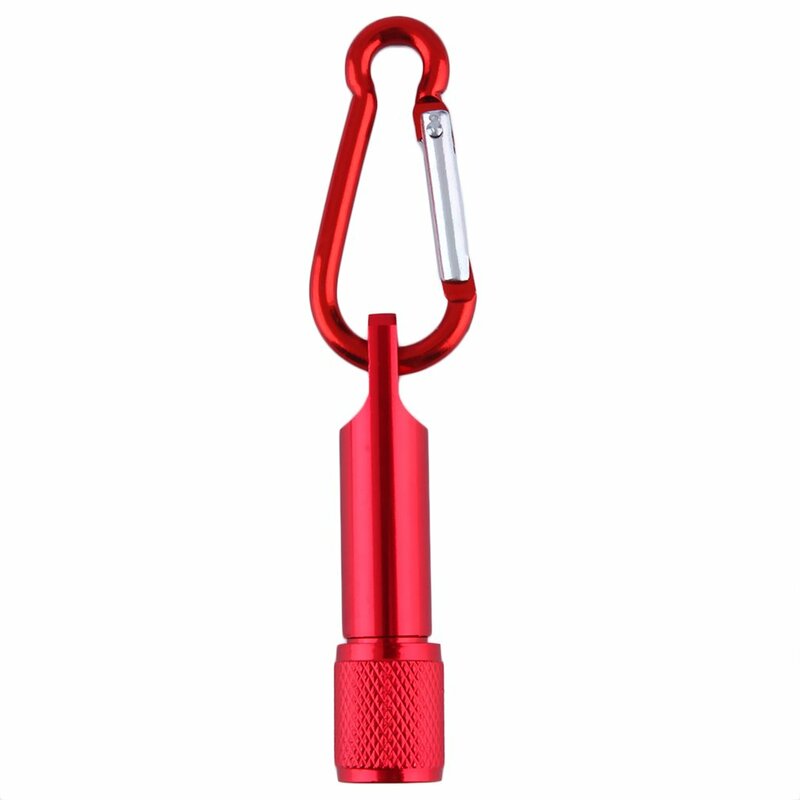 Porte-clés de poche portable en aluminium coloré, mini lampe de poche LED, lampe torche, porte-clés léger, camping