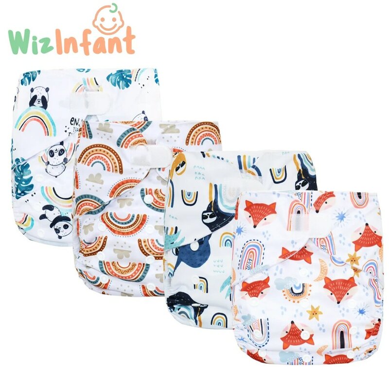 WizInfant Big Size XL Eco-Friendly Cloth Nappy Washable  Adjustable Reusable Baby Diapers Cover Fit 2-5 Years Baby