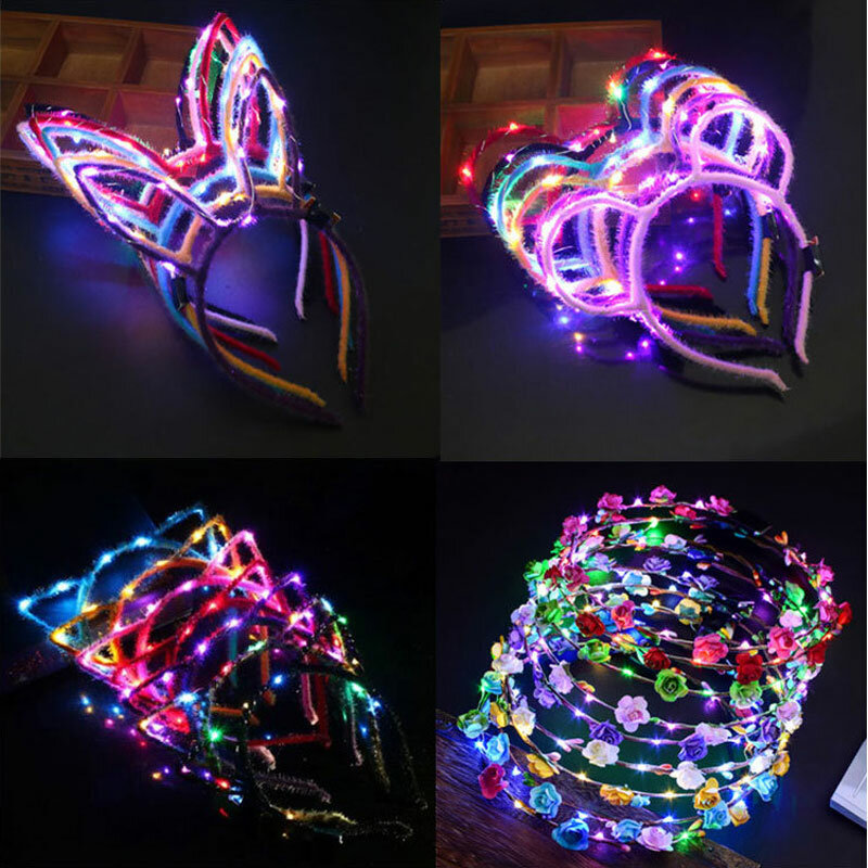 Luminescence Headdress Cat Ear Rabbit Eared Hair Band With LED Flash Toys 1PCS