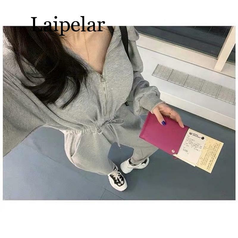 2020 Spring Autumn Women Casual Jumpsuits Female Romper Hooded Zipper Sexy Outwear Jogging Outfits Jumpsuit