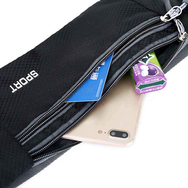 Ultra-บางกีฬากระเป๋ากันน้ำ Messenger กระเป๋าเอวกระเป๋ากระเป๋า Jogging Anti-Theft Pack กลางแจ้งเข็มขัดกระเป๋า