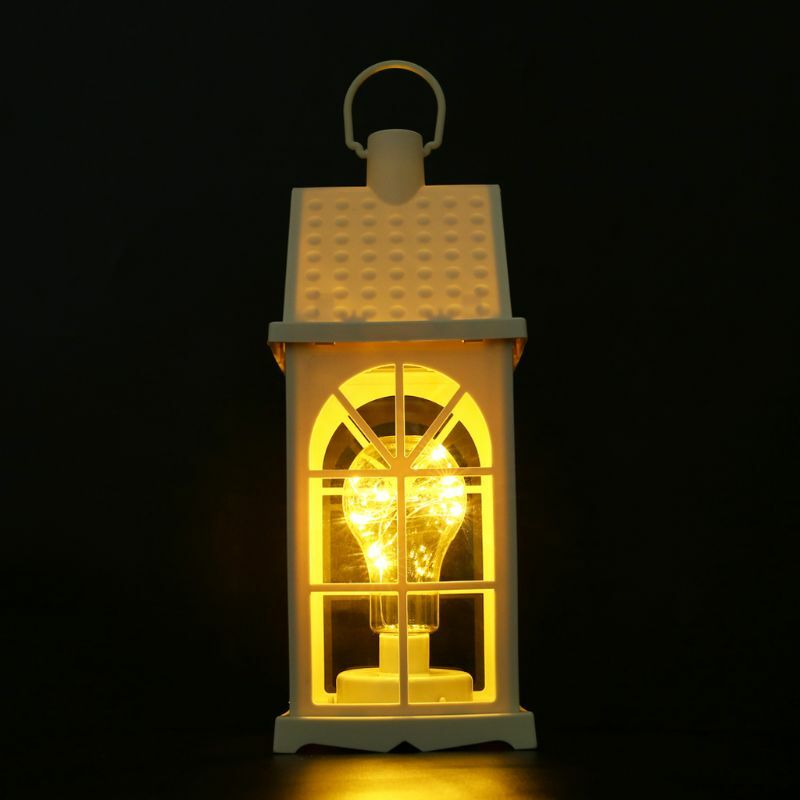 Bombilla decorativa de 14 "de alto, 10-LED, cadena de alambre de cobre, lámpara colgante para patio