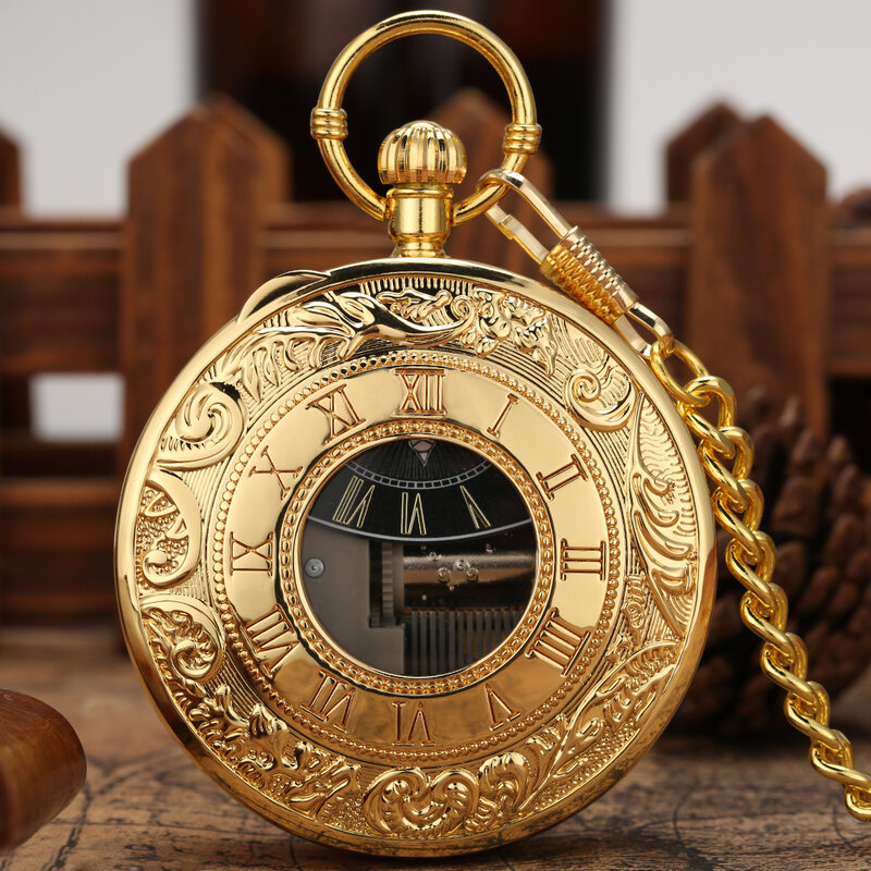 ساعة جيب الموسيقية الأرقام الرومانية عرض قلادة من الكوارتز ميلودي القلعة في السماء الموسيقى جيب ساعة الهدايا الإبداعية ساعة