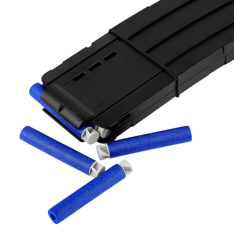 15 Peluru Frosting Klip Peluru Lembut untuk Nerf N-strike Elite Series Cartridge Dart untuk Nerf Klip Peluru-Matte Hitam