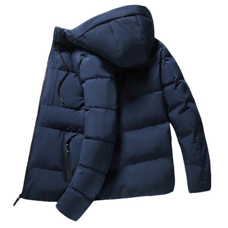 Chaqueta con capucha para hombre, Parkas gruesas y cálidas, ropa de calle coreana, abrigos informales, otoño e invierno, 2021