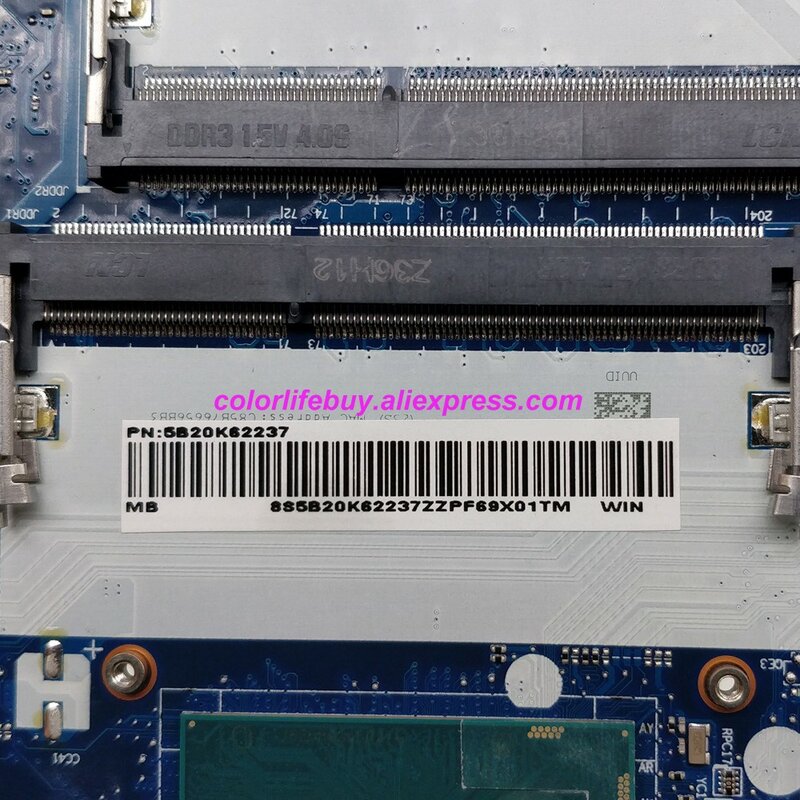 정품 5B20K62237 ACLU3/ACLU4 UMA NM-A362 w SR27G I3-5005U CPU 노트북 마더 보드 (Lenovo Ideapad G50-80 노트북 PC 용)