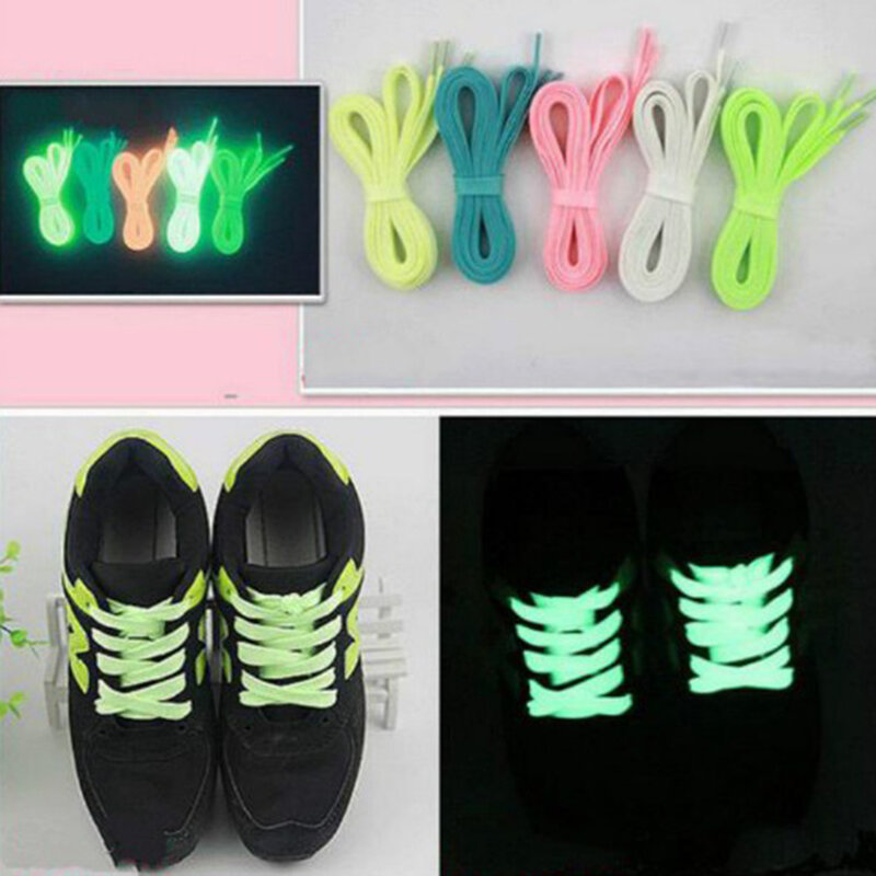 1 paio di lacci per scarpe da corsa riflettenti piatti da 60cm di sicurezza lacci luminosi luminosi Unisex per scarpe di tela da basket sportive