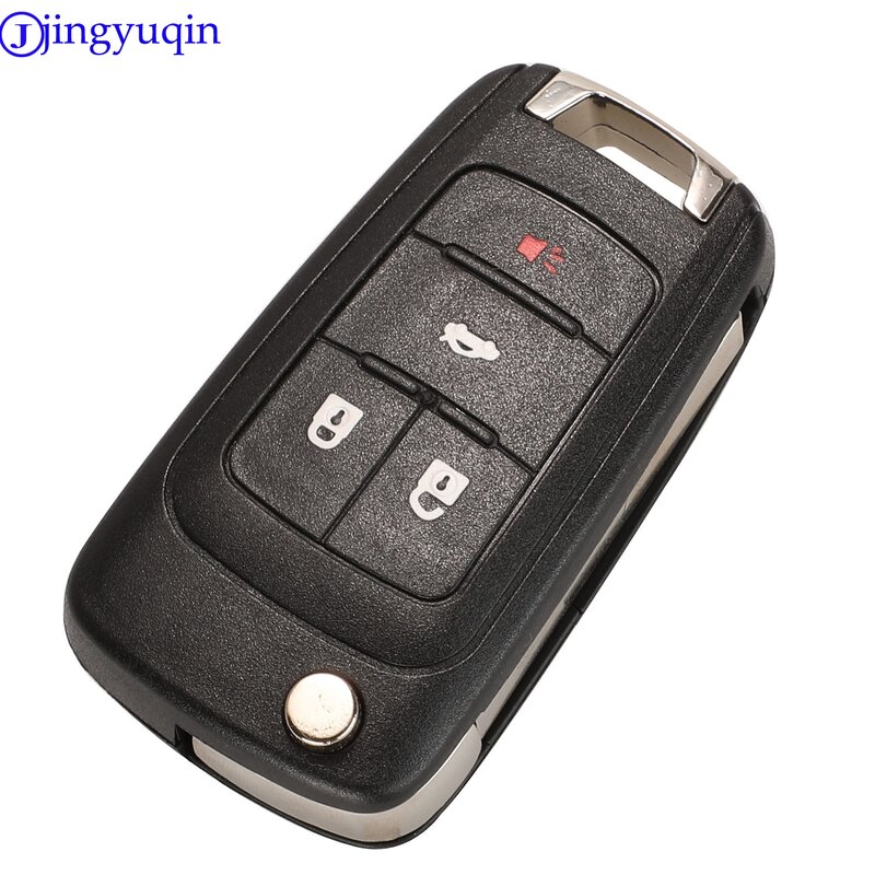 Jingyuqin – Coque de clé de voiture 2/3/4/5 boutons, lame rétractable HU100, pour Chevrolet Cruze Epica Lova Camaro Impala