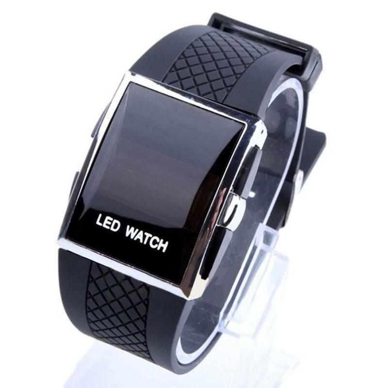Mode Unisex Uhr Männer Frauen leuchtende Datums anzeige Rechteck Zifferblatt einstellbare Digitaluhr Multifunktion suhr наручные часы