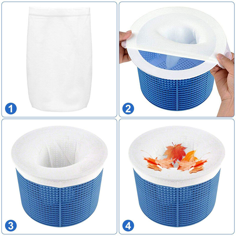 5/10pcs Pool Skimmer Socks Household Perfect Savers Nylon Mesh Design for Filters Baskets Skimmers Swimming Pool Accessories