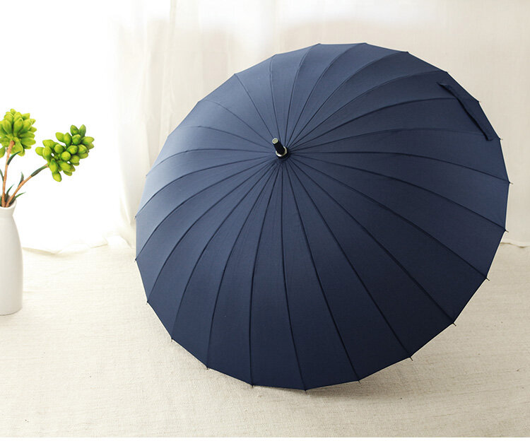 Gorąca sprzedaż marki parasol przeciwdeszczowy mężczyźni jakości 24K mocny wiatroszczelny rama z włókna szklanego drewniany parasol z długą rączką Parapluie damskie