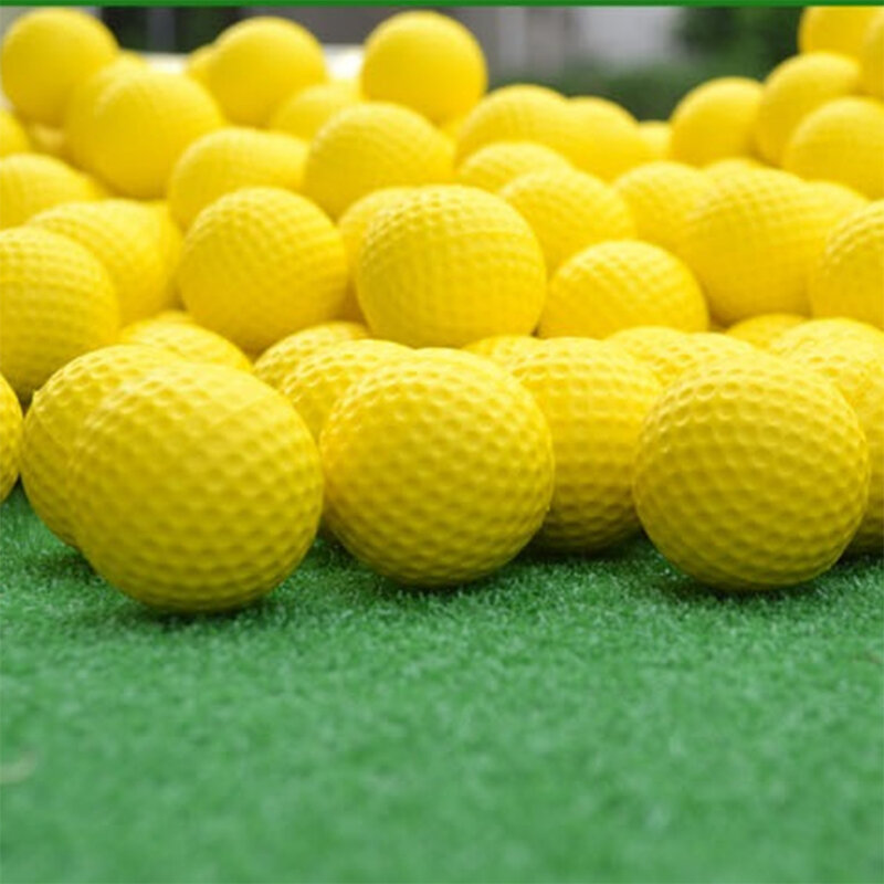 Puフォームゴルフボール,屋内および屋外でのトレーニング用の弾性黄色スポンジ,20個