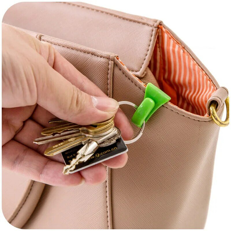 4Pcs Anti Lost กระเป๋า Hook Key คลิปที่ใส่กุญแจ Built-In กระเป๋าด้านในโฟลเดอร์สำหรับใช้งานง่าย Gratis Ongkir รายการ