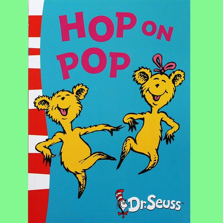 Hop on pop dr. seuss interessante história pai criança crianças educação precoce imagem livro inglês presente de aniversário de natal