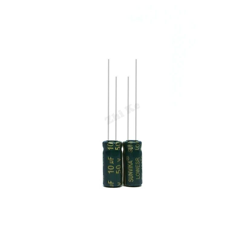 Алюминиевый электролитический конденсатор с низким ЭПС, 50 в, 10 мкмкФ, 5 х11 мм, 10 мкФ, 50 в, электрические конденсаторы, высокая частота 20%, 50 шт.