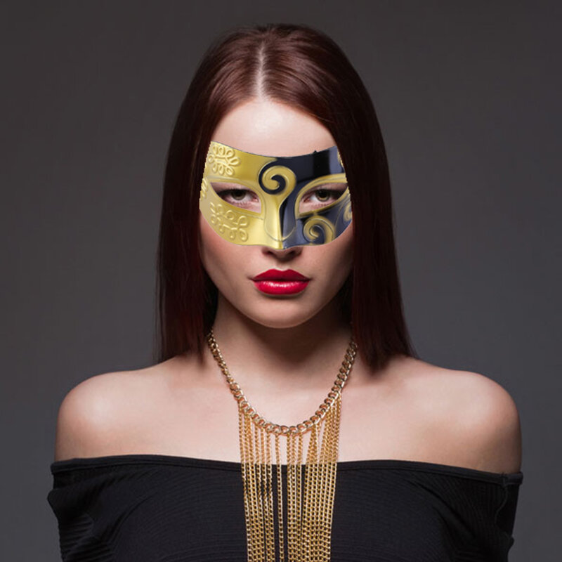 ฮาโลวีน Carnival Retro 14 Pcs Unisex ครึ่งหน้ากาก masquerade Eye Mask แฟนซีปาร์ตี้ Jazz Performing Hard พลาสติกแกะสลักเทศกาล