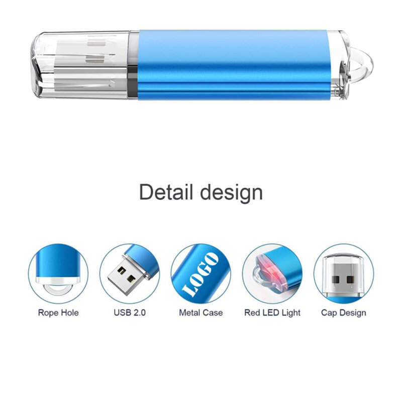 Personalizado USB Flash Drive, Memory Stick, Logotipo livre, Fotografia Gift, USB 2.0, 32GB, 16GB, 8 GB, 4GB, 64GB, Promoção, 10Pcs Lot