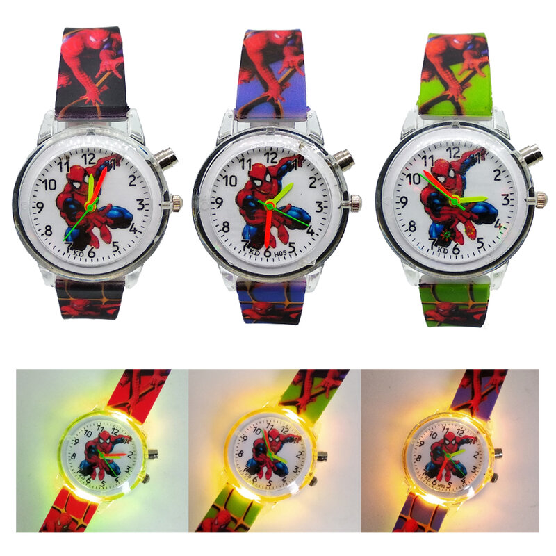 Crianças luminosas relógios colorido fonte de luz meninos assistir meninas crianças presente festa do bebê brinquedo relógio pulso pulseira relogio feminino
