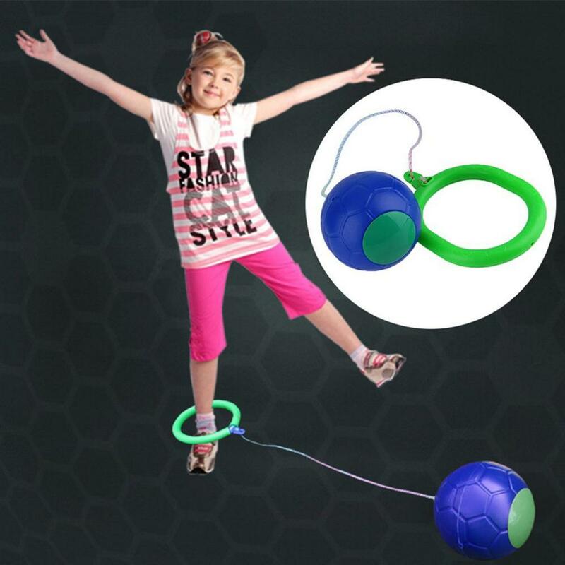 Balle de ULà sauter colorée pour enfants, jouet de sport de plein air amusant, entraînement au saut pour enfants, force de réaction, anneau de balançoire, jeux pour enfants et parents