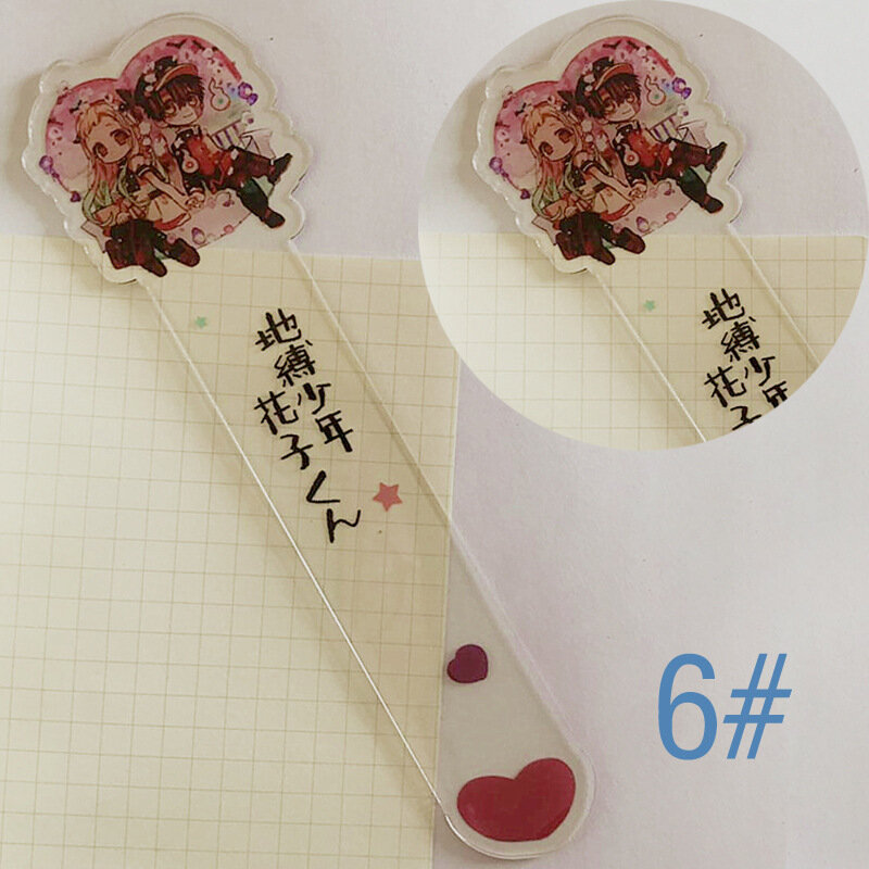 Wc Gebonden Hanako Kun Cosplay Prop Dubbelzijdig Acryl Bookmark Student Briefpapier
