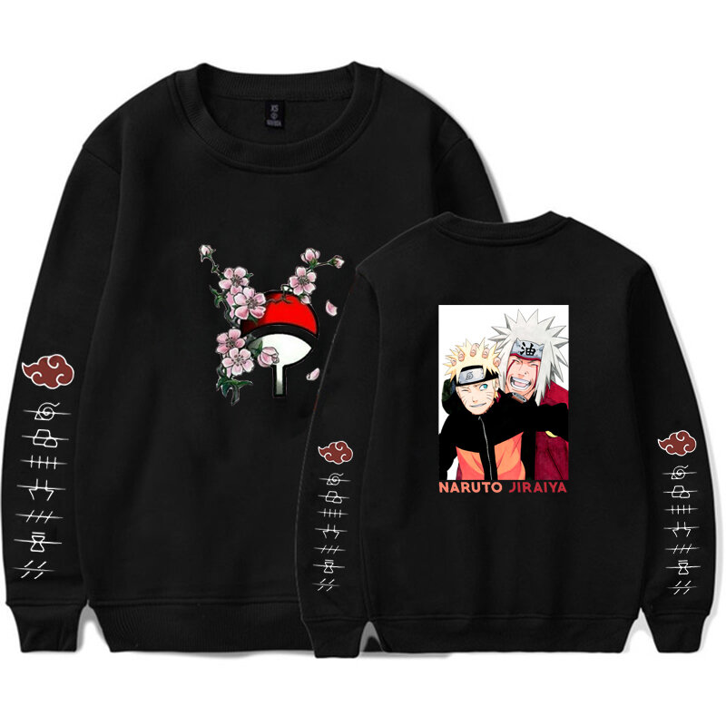 Sudaderas con capucha de Naruto para hombres camisetas de Anime Harajukusweatshirts Hip Hop camisetas gráficas geniales de dibujos animados 90s ropa de calle para hombres red620 