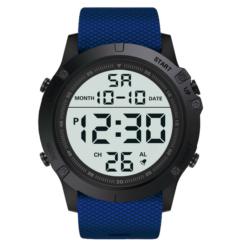 นาฬิกาทหาร Led ดิจิตอลอิเล็กทรอนิกส์ Luminous Sensor สร้อยข้อมือกีฬานาฬิกากลางแจ้งวิ่ง Pedometer หรูหรานาฬิกา Reloj