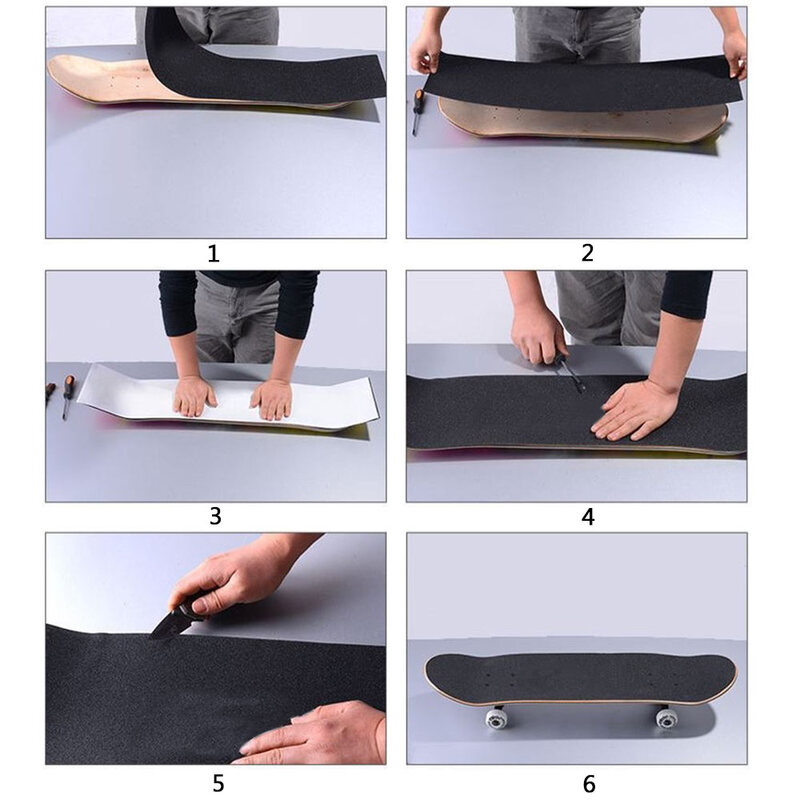 Cinta de agarre de papel de lija antideslizante para cubierta de monopatín, pegatina para cubierta de tabla de patinaje, accesorio para Longboard, 8524cm