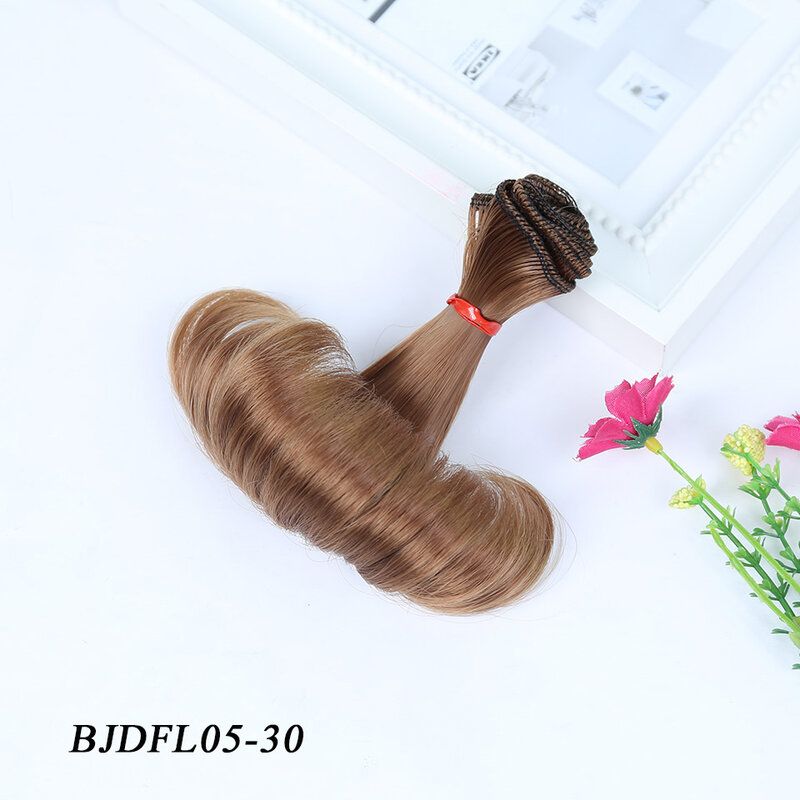 Bybrana negro marrón plata Multicolor Color 15*100cm pelucas BJD SD cabello para muñecas DIY envío gratis