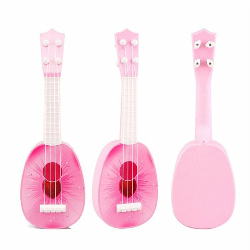 子供のおもちゃ4弦シミュレーションフルーツギター低音おもちゃ早期教育知育玩具女の子子供のための再生することができ