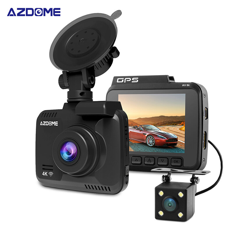 Beliewin GS63H 4K Built in GPS WiFi Car DVR Recorder Dash Cam Dual Lens With Rear View Camera WDR Night Vision Dashcam