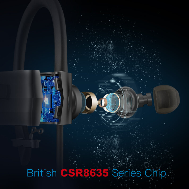 GGMM-auriculares inalámbricos W600 con Bluetooth, dispositivo deportivo, resistente al agua, con micrófono, cancelación de ruido, para correr y a prueba de sudor
