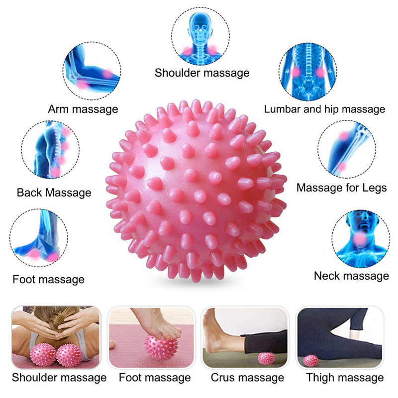 WorthWhile Massage Yoga Balls PVC Exercise Sport Fitness Ball Body Stress Relief Scapulae Hand Foot Roller Massager Workout Home
